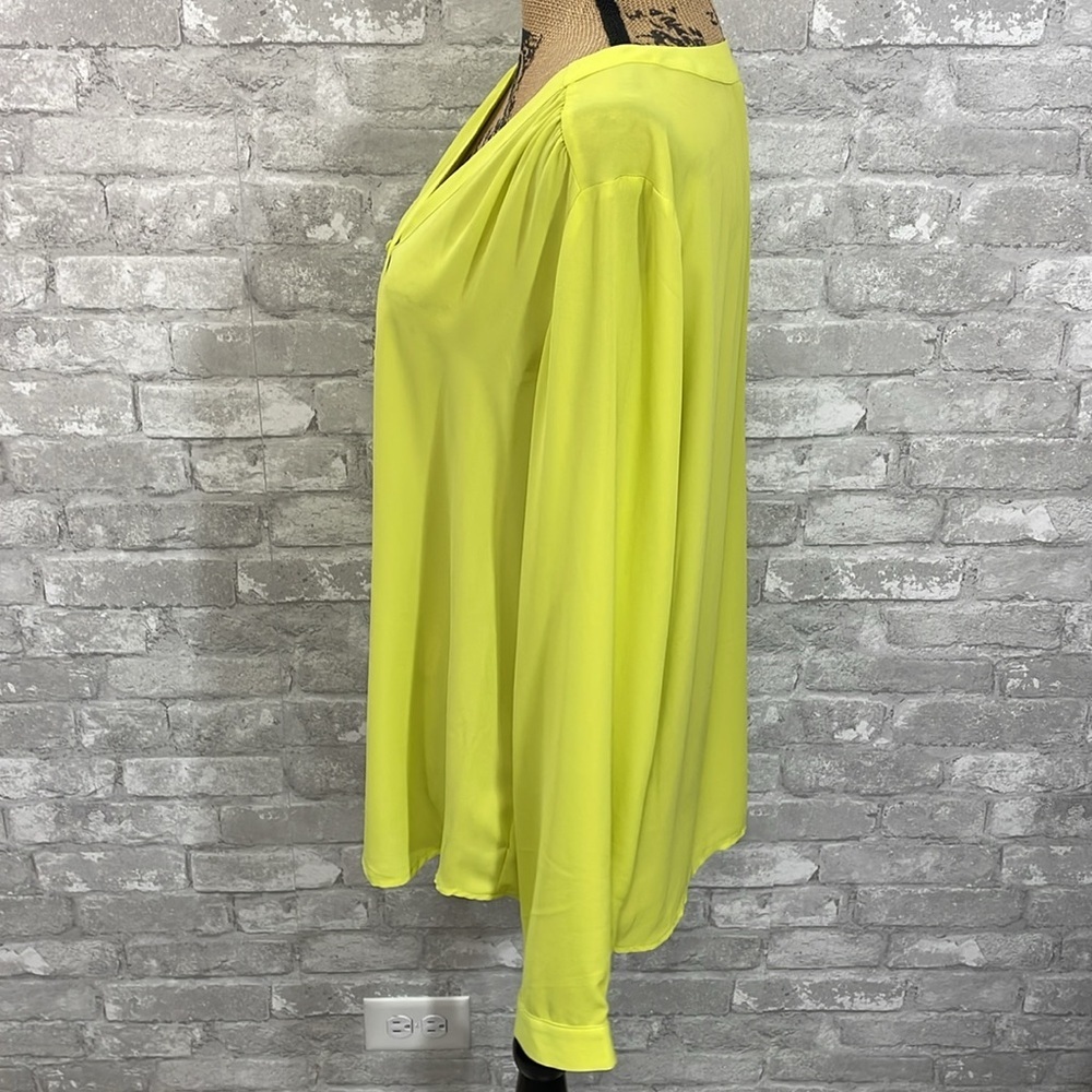 Sioni Bright Yellow Button Down Blouse - image 2